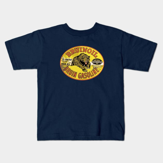 Bruinoil Gasoline Kids T-Shirt by Midcenturydave